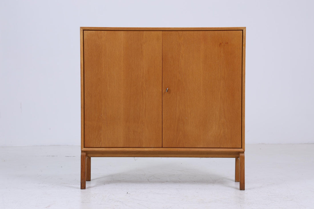 Hohe Vintage Kommode 60er Jahre | Mid Century Schubladen Schrank | Retro Holz Aufbewahrung