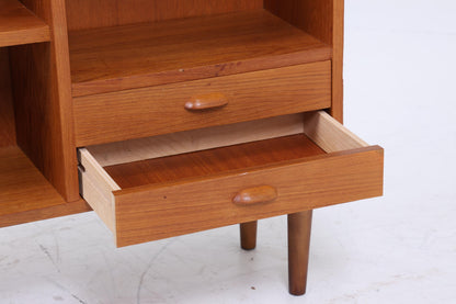 Vintage Teak Regal 60er Jahre | Mid Century Schubladen Vintage Flur BücherregalAufbewahrung Retro Holz