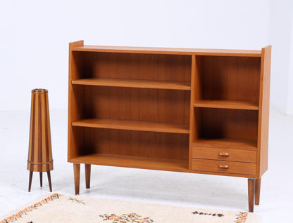 Vintage Teak Regal 60er Jahre | Mid Century Schubladen Vintage Flur BücherregalAufbewahrung Retro Holz