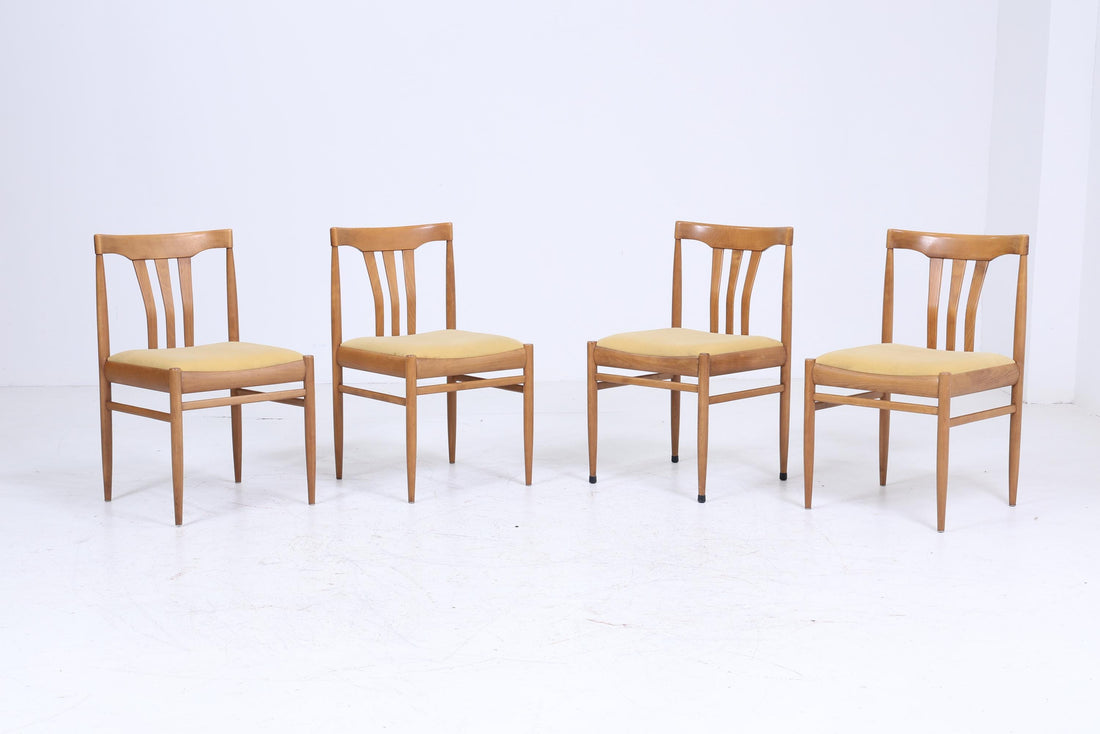 1 of 4 vintage wooden chairs from the 60s | Mid Century kitchen chairs dining room chairs vintage retro