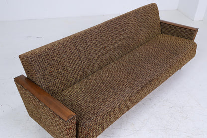 Vintage Sofa 60er Jahre | Mid Century Klapp  Couch Stoff Daybed Lounge Retro 70er