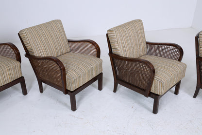 Eleganter Chippendale Sessel aus den 1930ern – Originalbezug, Wiener Geflecht &amp; Federkern | Vintage Art Deco Lounge-Sessel