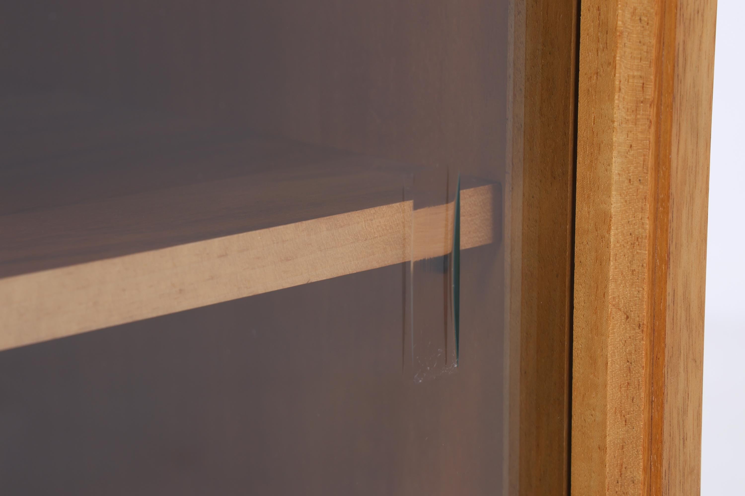 Vintage Glas Kommode 60er Jahre |  Platon Serie by Lothar Wegner -  Mid Century Vitrine Holz Design