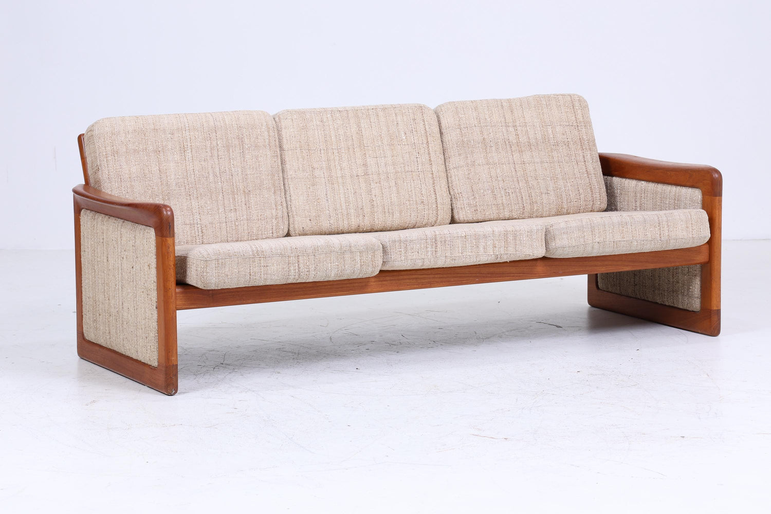 Vintage Teak Sofa von Dyrlund 60er Jahre | Mid Century Couch Stoff Daybed Lounge Retro 70er