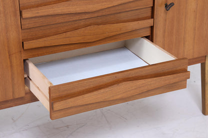 Mid Century Sideboard 60er Jahre | Vintage Schubladen Anrichte Holz Aufbewahrung