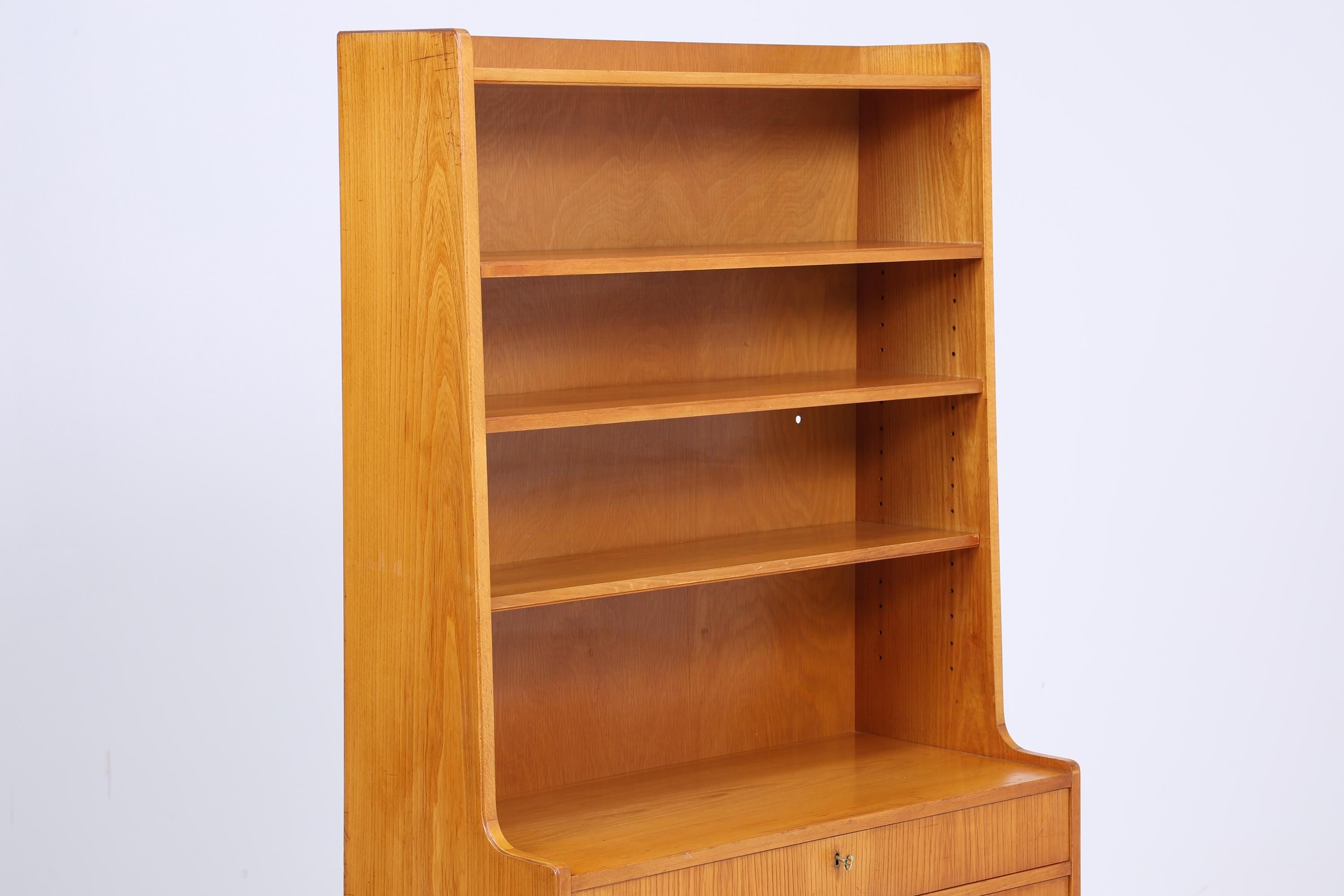 Vintage Regal 60erJahre | Mid Century Bücherregal Schmal | Retro Holz Aufbewahrung 70er Jahre