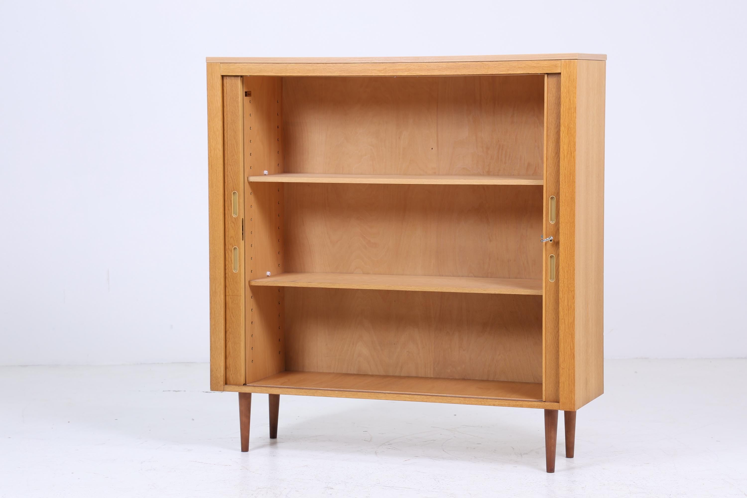 Werner Stehroll Rollladenschrank 60er Jahre | Mid Century Vintage Schrank Bücherschrank Highboard Holz Aufbewahrung Aktenschrank