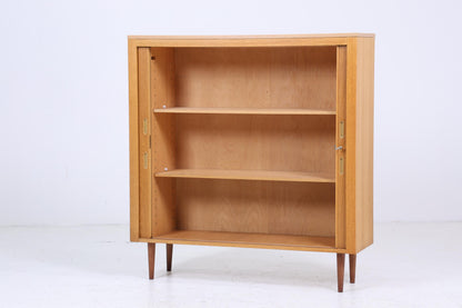Werner Stehroll Rollladenschrank 60er Jahre | Mid Century Vintage Schrank Bücherschrank Highboard Holz Aufbewahrung Aktenschrank