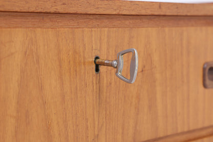 Kleine Vintage Teak Kommode | Mid Century Schubladen Schrank | Retro 60er Jahre Aufbewahrung
