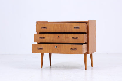 Kleine Vintage Teak Kommode | Mid Century Schubladen Schrank | Retro 60er Jahre Aufbewahrung