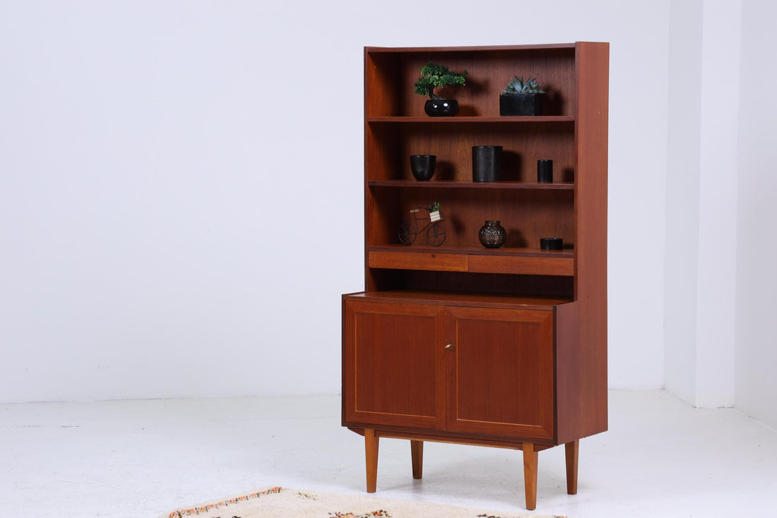 Wunderschönes Vintage Regal 60er | Mid Century Bücherregal Schmal | Retro Holz Aufbewahrung 70er Jahre