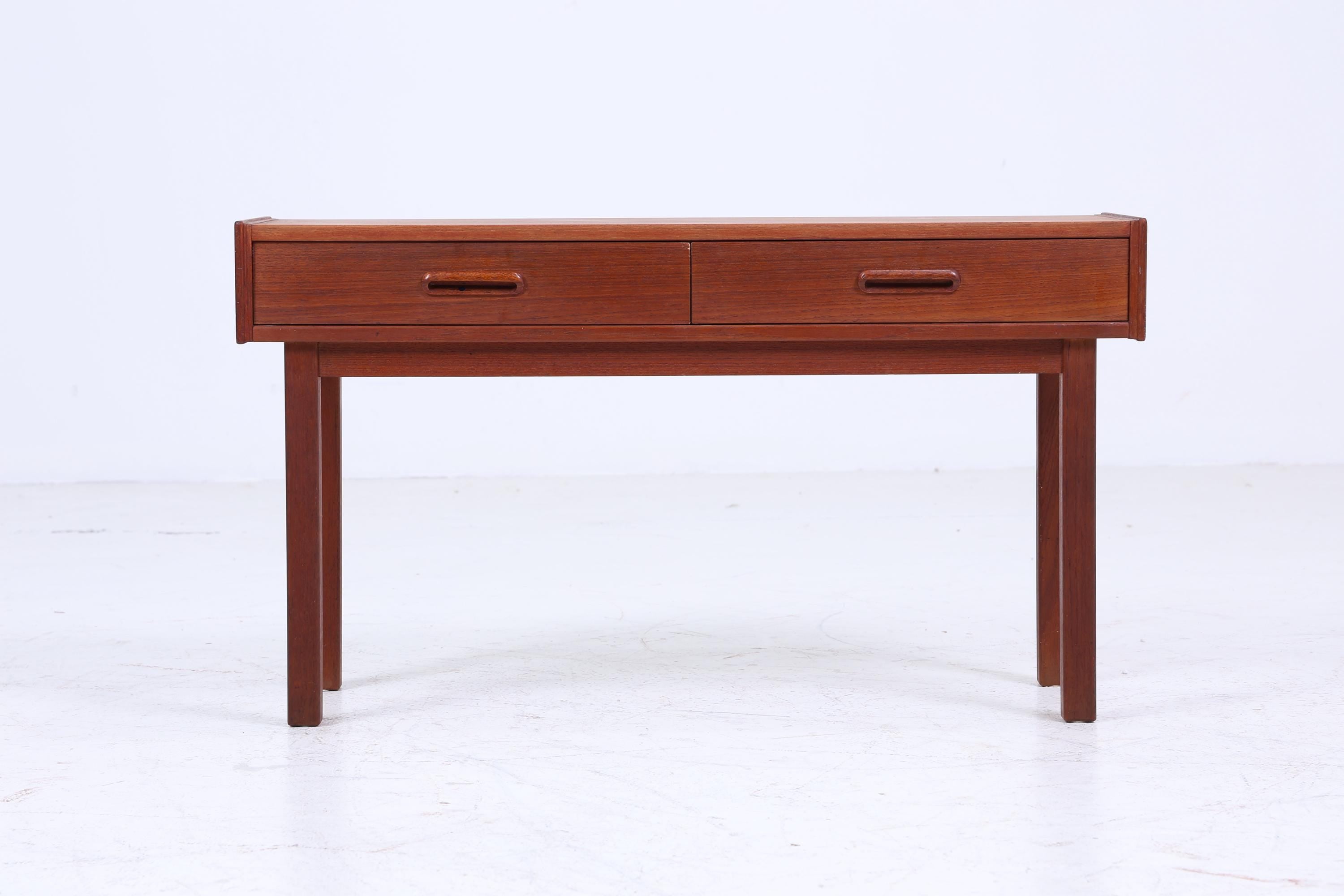 ❌SALE❌ Kleine Mid Century Teak Kommode | Vintage Schubladen Schrank Holz Aufbewahrung 50er 60er Nachttisch Blumentisch