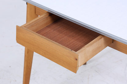 Klassischer Vintage Küchentisch 60er Jahre | Mid Century Esstisch Tisch Retro 70er Holz Resopal Schublade