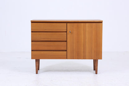 Vintage Nussbaum Schubladen Kommode 60er | Mid Century Schrank Aufbewahrung | Vintage Flur Aufbewahrung Retro Holz