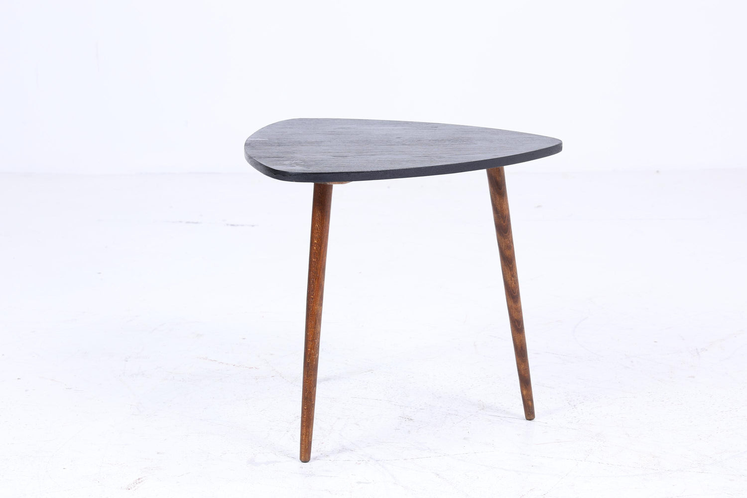 Schwarzer Vintage Beistelltisch | Mid Century Couchtisch | Telefontisch 60er Jahre