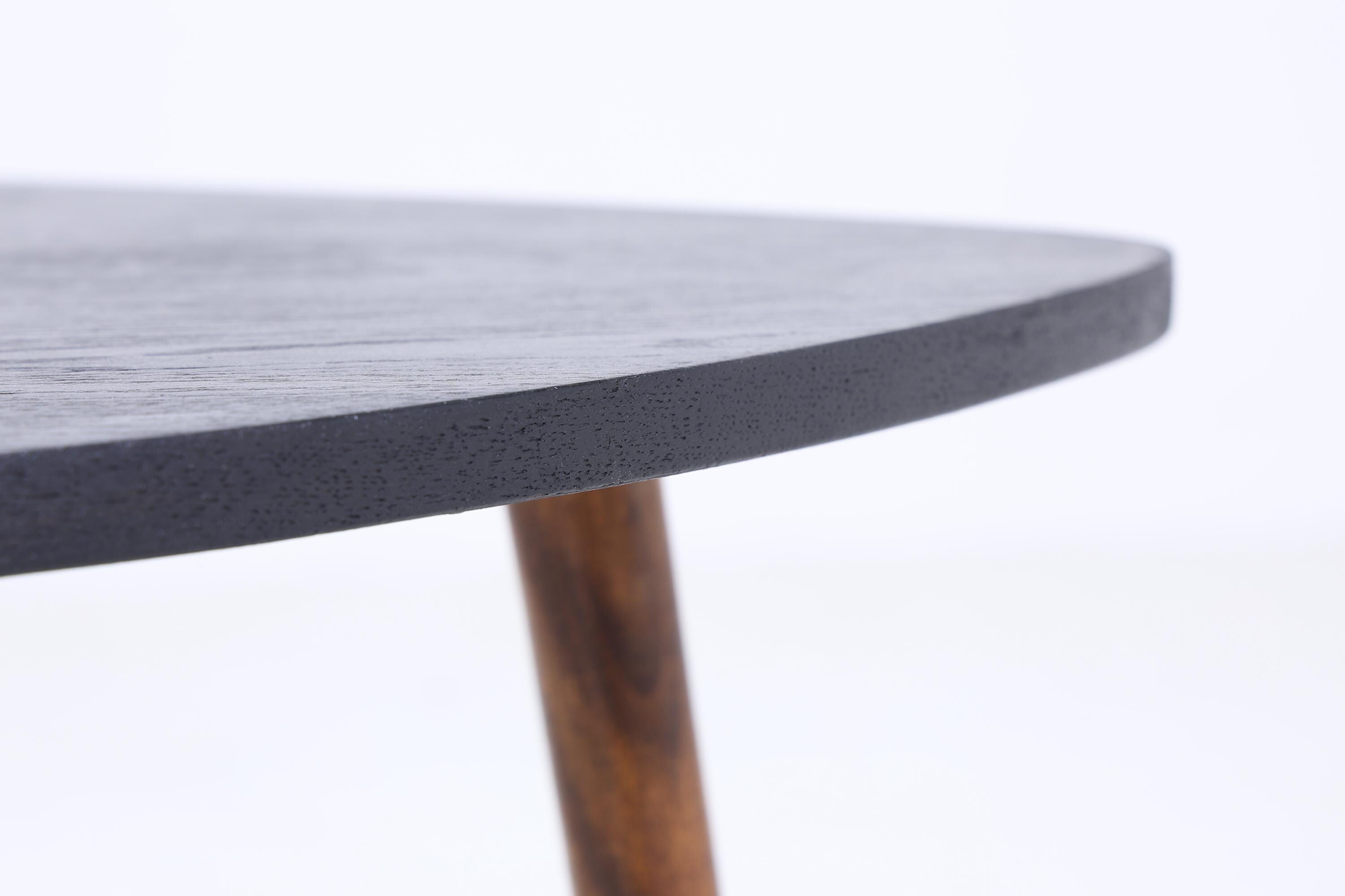 Schwarzer Vintage Beistelltisch | Mid Century Couchtisch | Telefontisch 60er Jahre