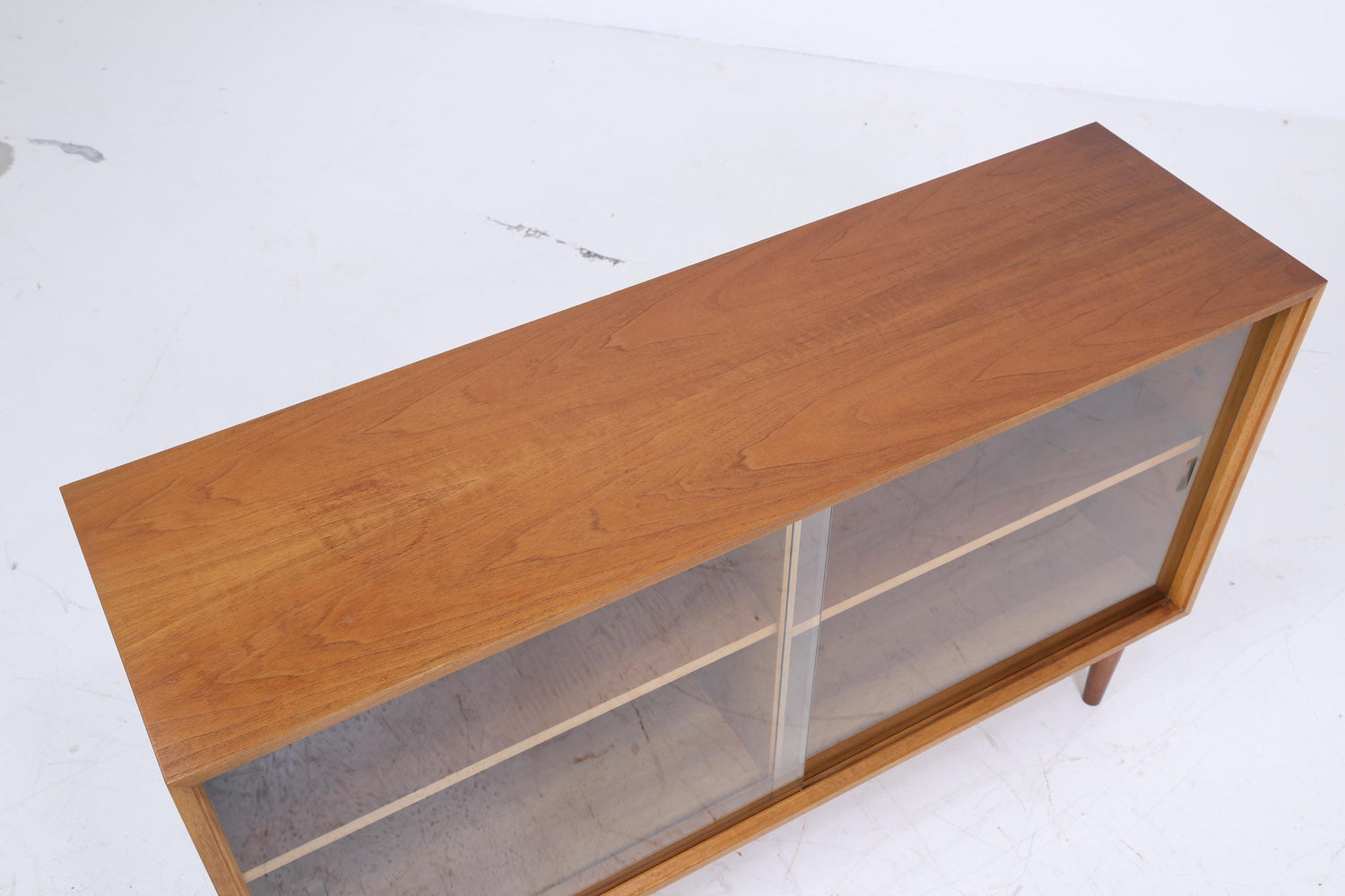 Vintage Glas Kommode 60er Jahre |  Platon Serie by Lothar Wegner -  Mid Century Vitrine Holz Design