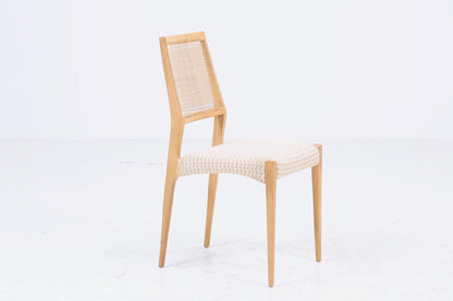 Wundervoller Vintage Stuhl mit Korbgeflecht | Mid Century Stuhl Esszimmerstühle Vintage Retro 60er