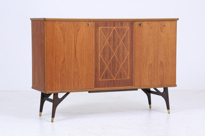 Wunderschönes Vintage Sideboard 60er Jahre | Mid Century AB Tabergsmöbler Highboard mit Intarsien | Retro  Schrank Aufbewahrung