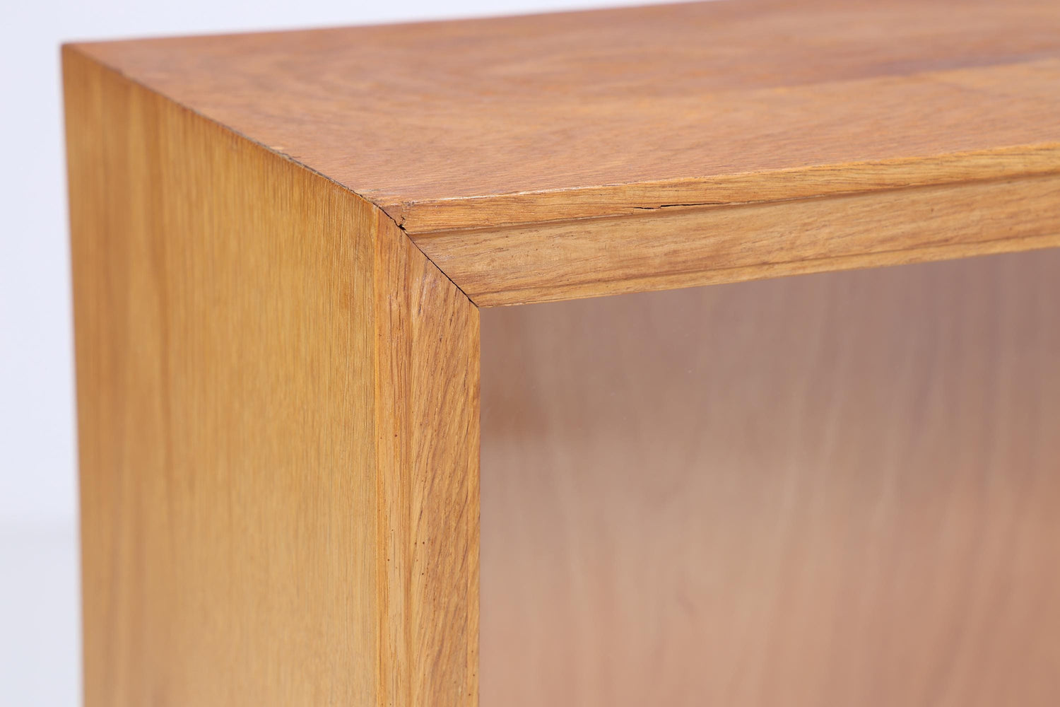 Vintage Kommode mit Glastüren 60er Jahre | Mid Century Vitrine Flur Schrank | Retro 70er Holz 2/2