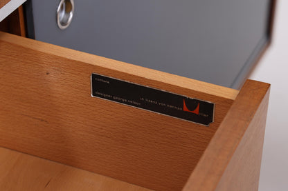 Vintage desk by Hermann Miller for George Nelson | Mid Century work table sideboard free corner retro wood design 60s