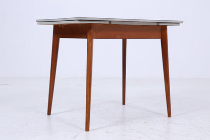 Klassischer Vintage Küchentisch 60er Jahre | Mid Century Esstisch Tisch Retro 70er Holz Resopal Ausziehbar