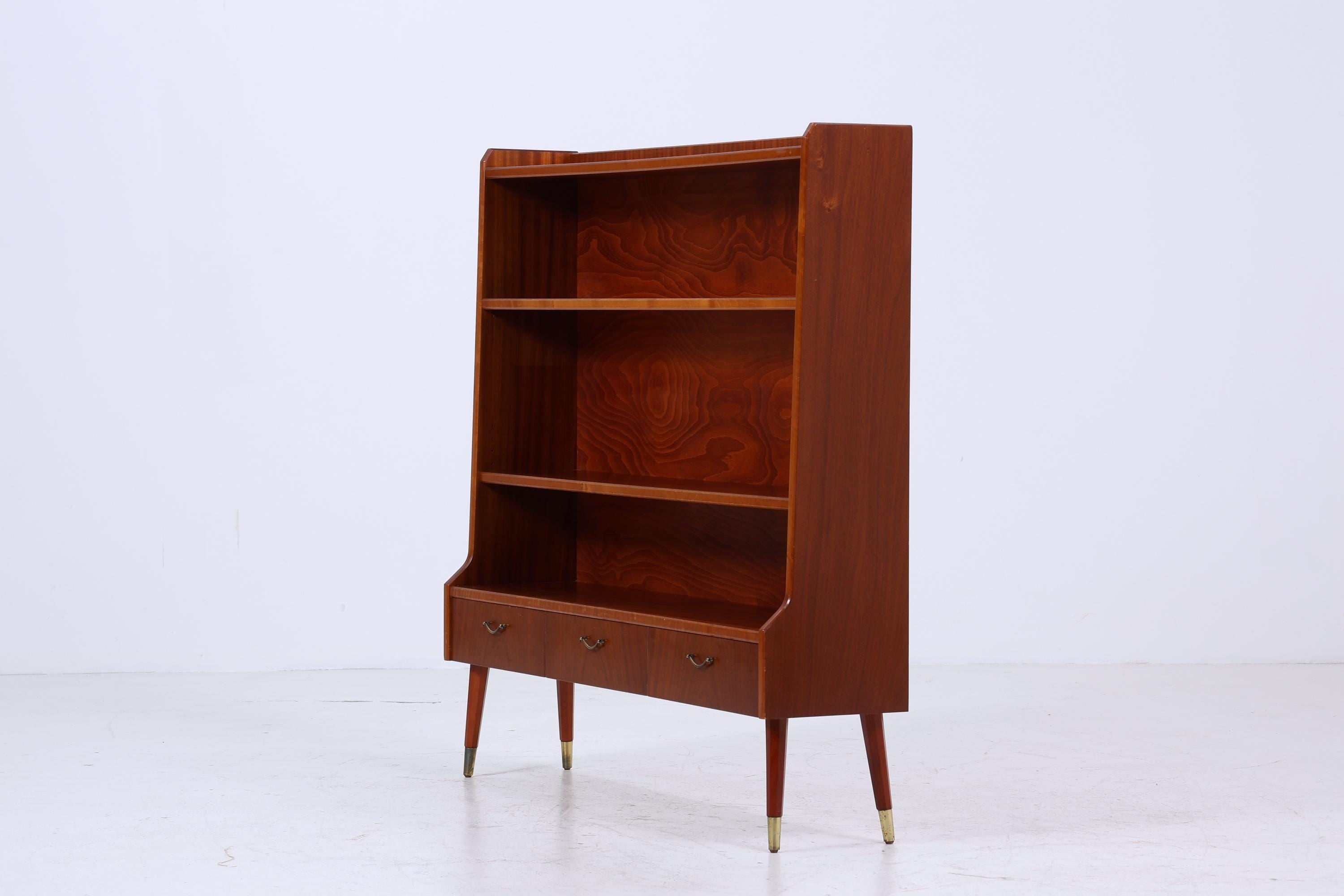 Vintage Regal 60er Jahre | Mid Century kleines Schubladen Bücherregal Sekretär Retro Holz Aufbewahrung