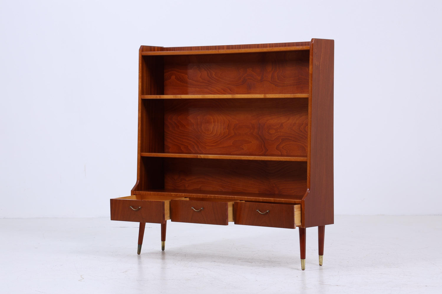 Vintage Regal 60er Jahre | Mid Century kleines Schubladen Bücherregal Sekretär Retro Holz Aufbewahrung