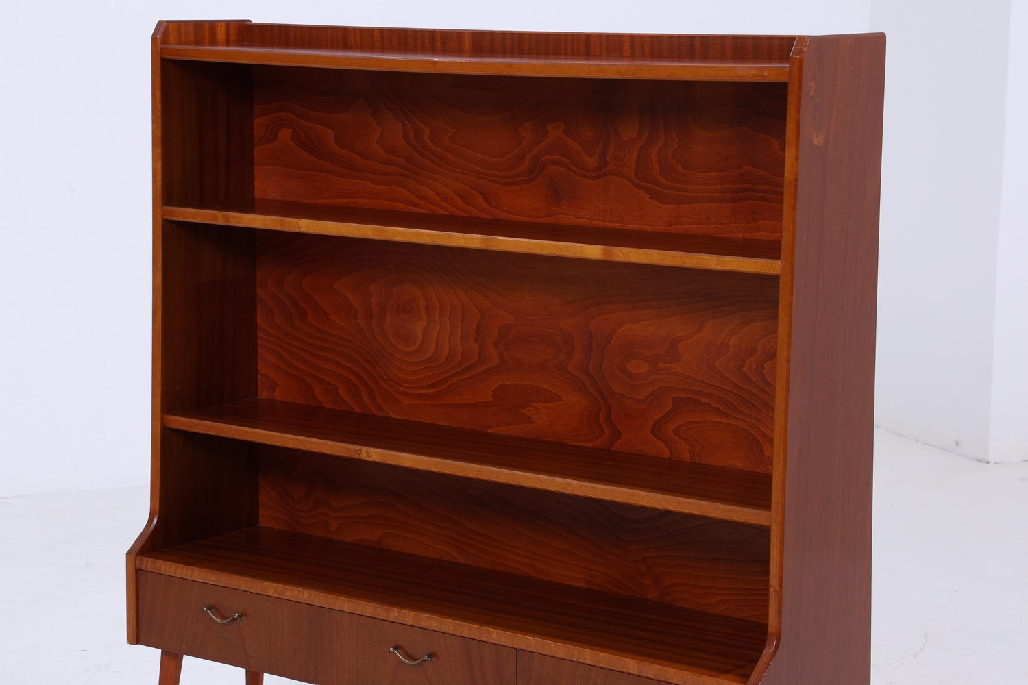 Vintage Regal 60er Jahre | Mid Century kleines Schubladen Bücherregal Sekretär Retro Holz Aufbewahrung