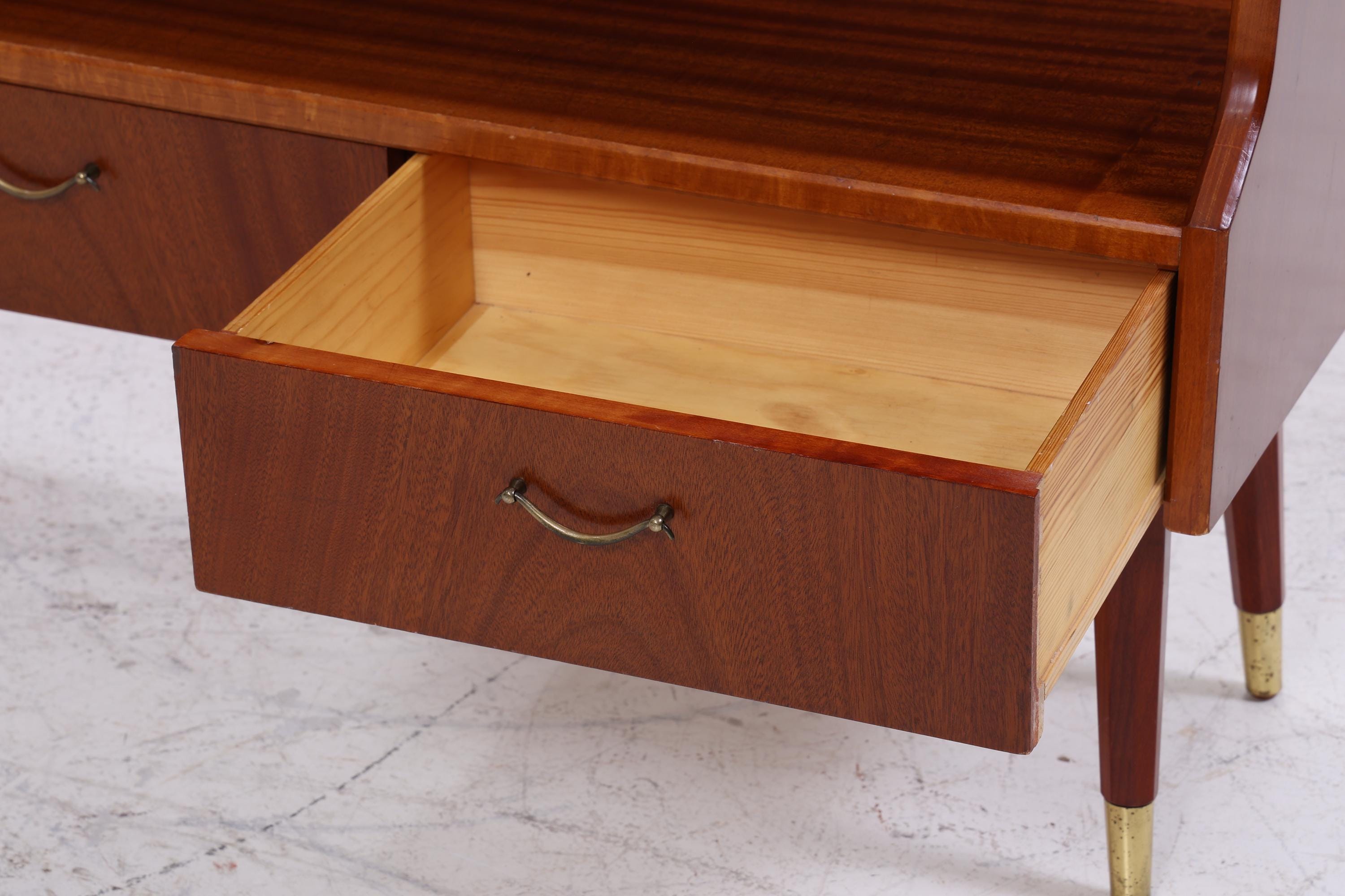 Vintage Regal 60er Jahre | Mid Century kleines Schubladen Bücherregal Sekretär Retro Holz Aufbewahrung