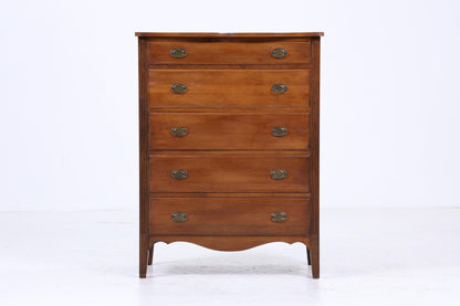 Hohe Vintage Schubladen Kommode | Mid Century Schubladen Schrank | Retro 60er Jahre Holz Aufbewahrung