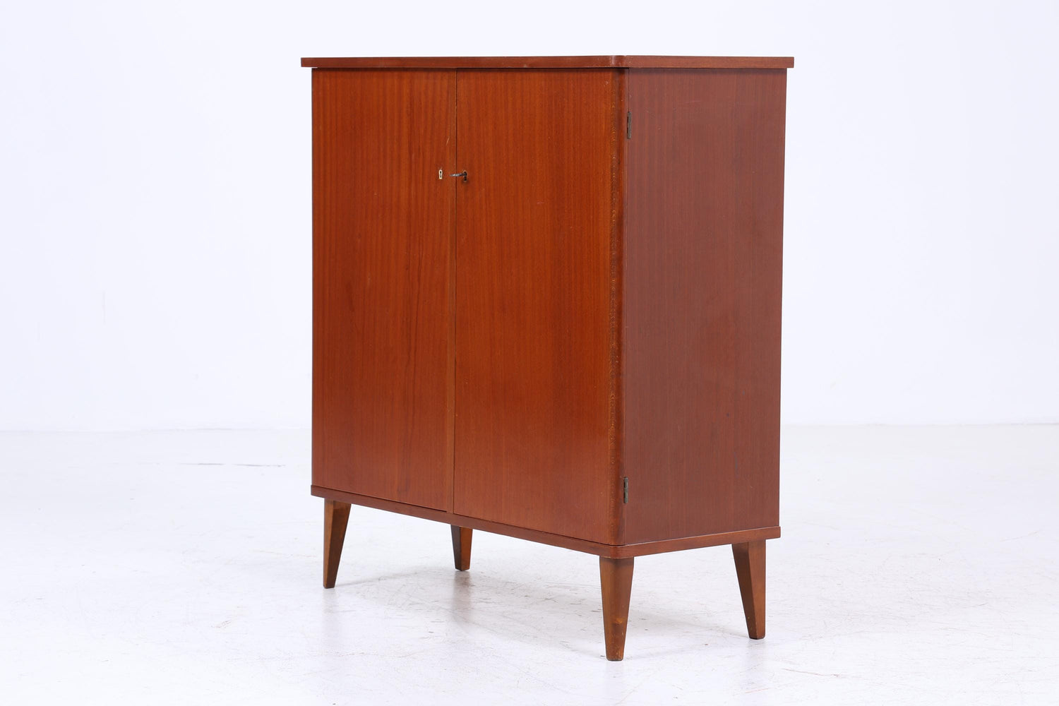 Zeitloser Vintage Schrank 60er Jahre | Mid Century Wäscheschrank Schubladen Fächerschrank Holz Retro Aufbewahrung