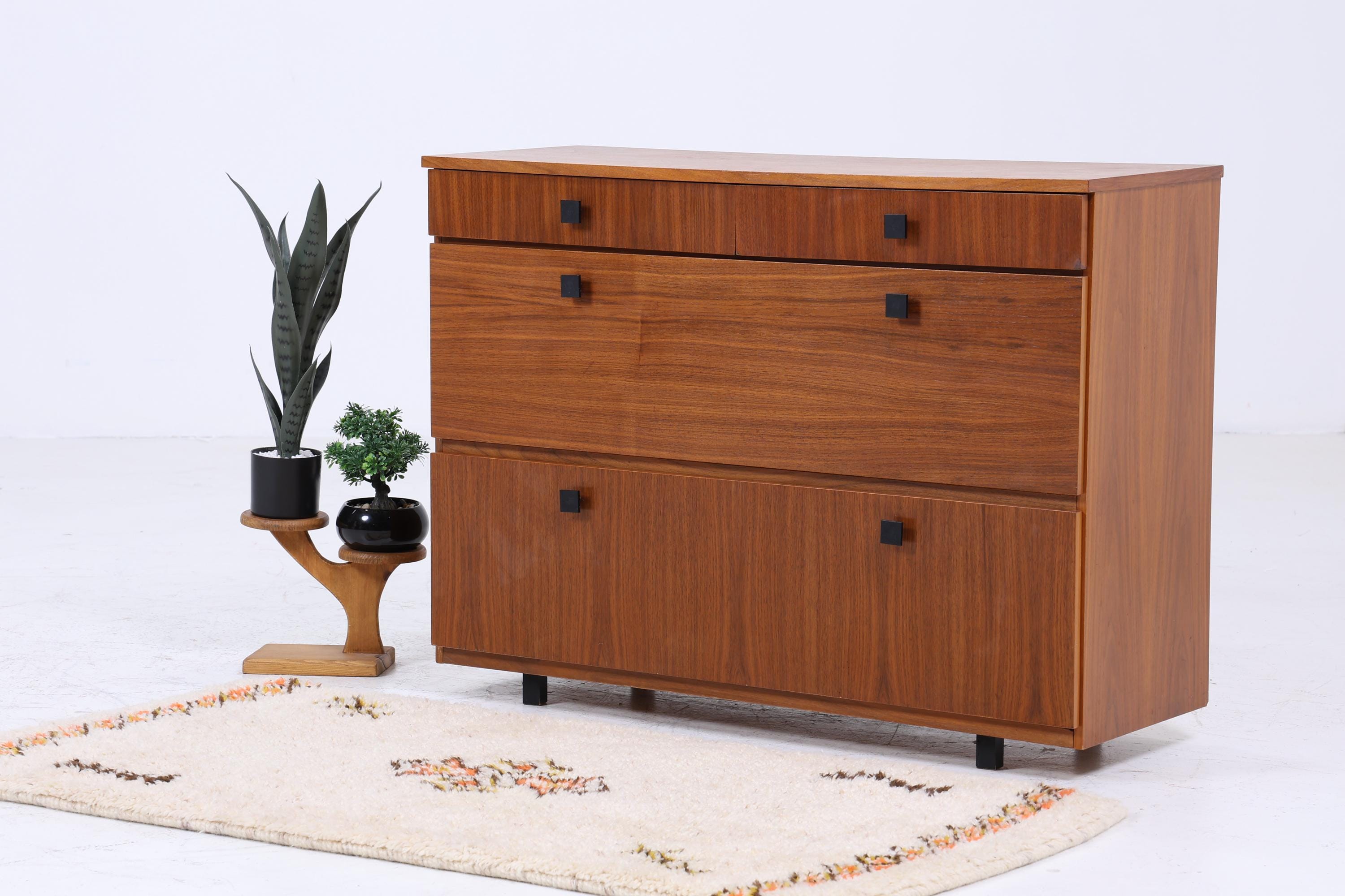 Vintage Kommode 60er Jahre | Mid Century Schubladen Schrank 60er Jahre Aufbewahrung Retro 70er Holz