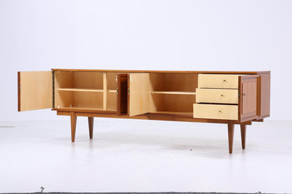 Vintage Sideboard 60er Jahre | Mid Century TV Board mit Schubladen Retro Holz Aufbewahrung