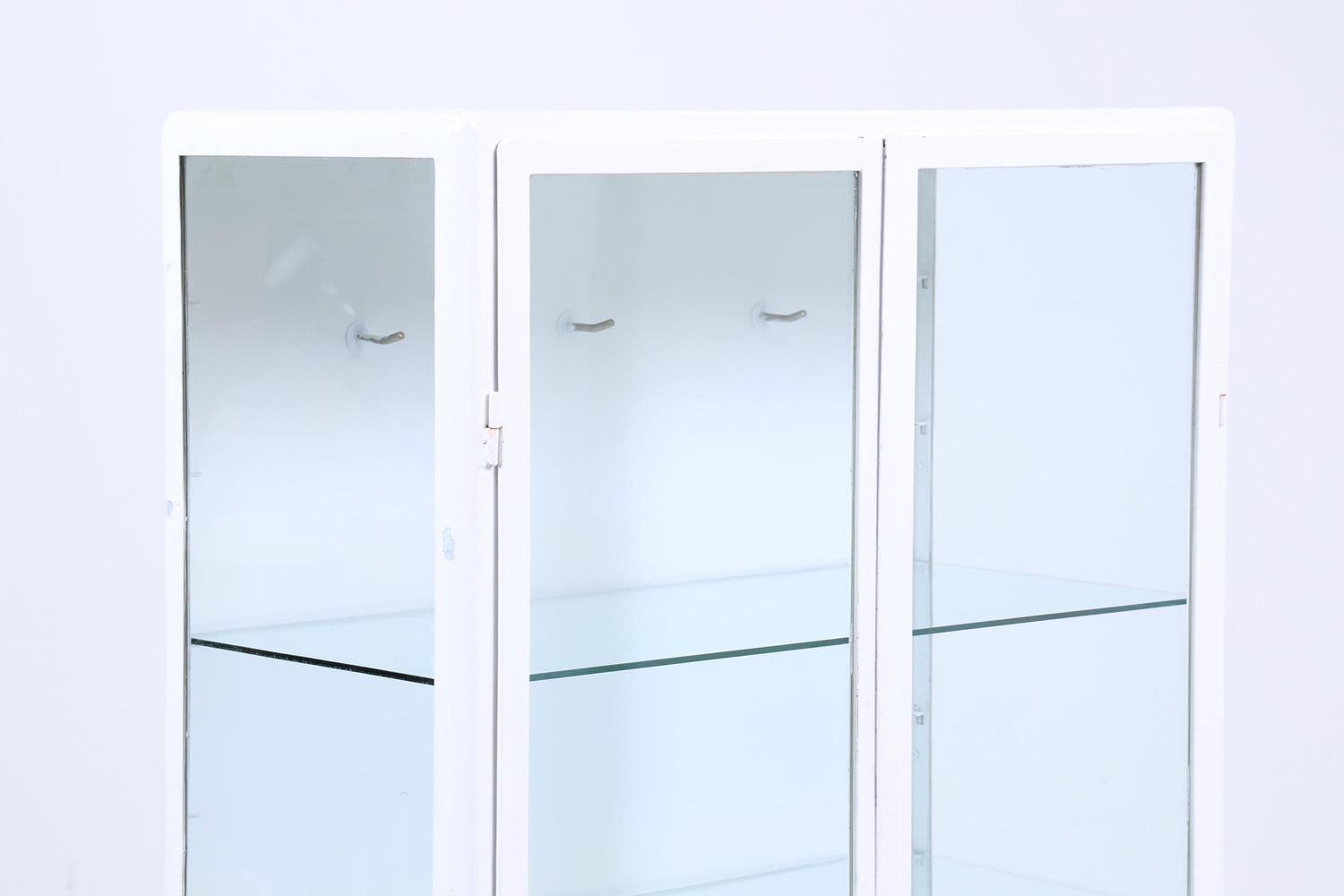 Großer Vintage Medizinschrank 40er Jahre | Mid Century Glas Schrank | Vitrine  Aufbewahrung