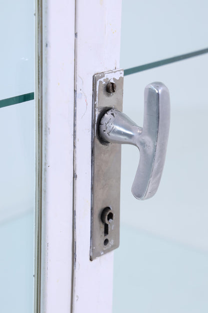 Großer Vintage Medizinschrank 40er Jahre | Mid Century Glas Schrank | Vitrine  Aufbewahrung