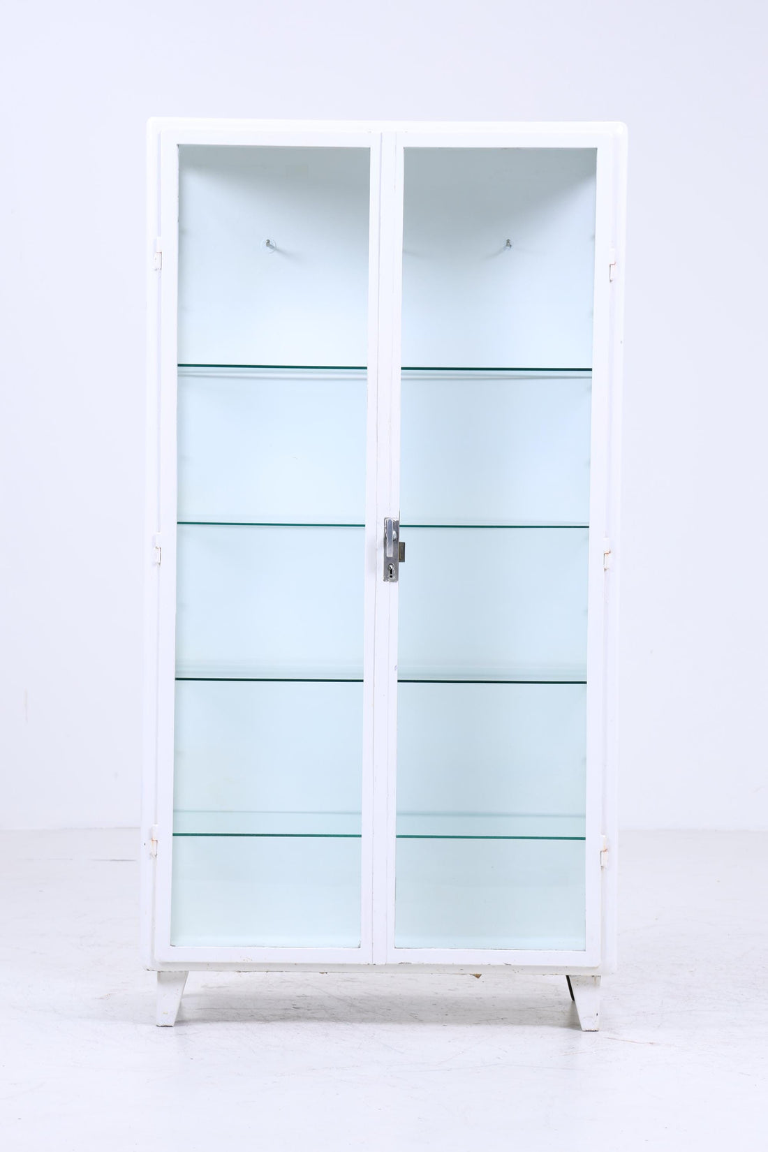 Großer Vintage Medizinschrank 40er Jahre | Mid Century Glas Schrank | Vitrine  Aufbewahrung