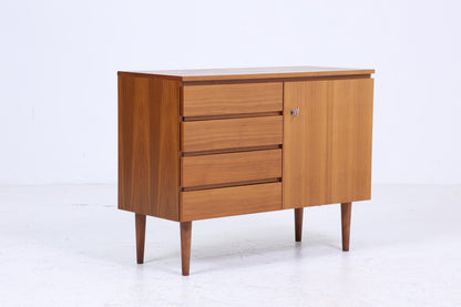Vintage Nussbaum Schubladen Kommode 60er | Mid Century Schrank Aufbewahrung | Vintage Flur Aufbewahrung Retro Holz