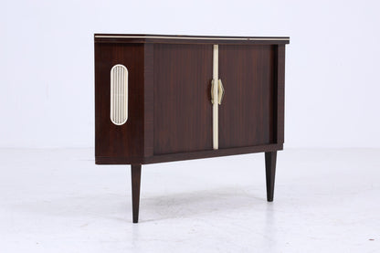 Vintage Barschrank 60er Jahre | Mid Century Eckkommode Retro Schrank 70er Holz Aufbewahrung