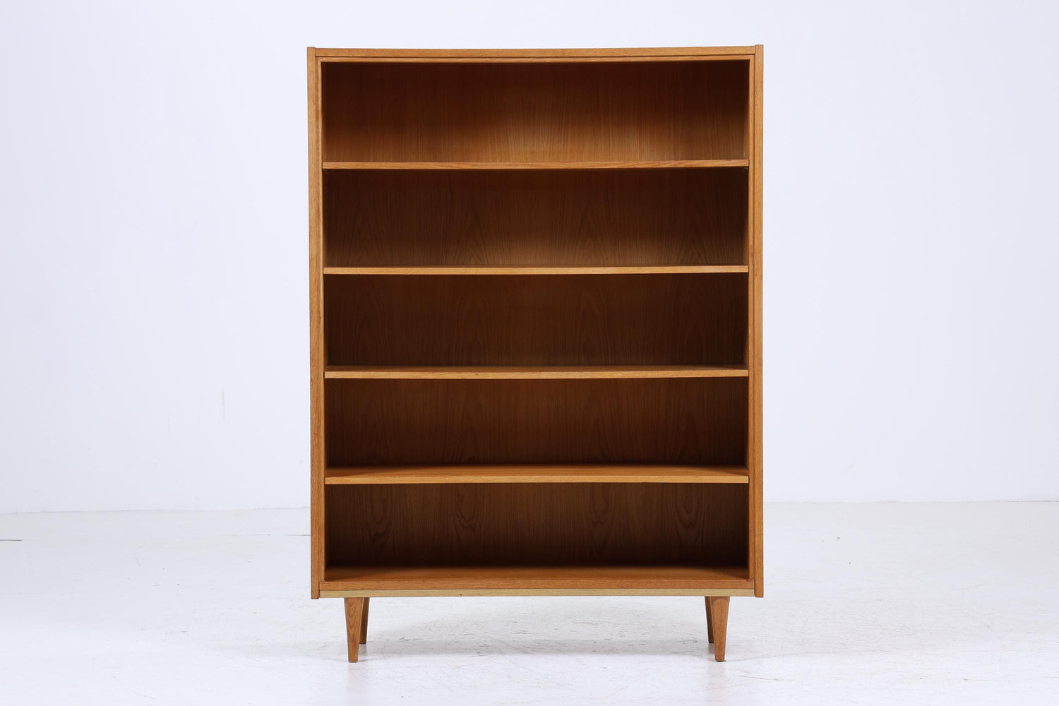 Vintage Hellerau Bücherregal 414/K | Mid Century Schrank aus Eiche | Retro Regal Holz Aufbewahrung