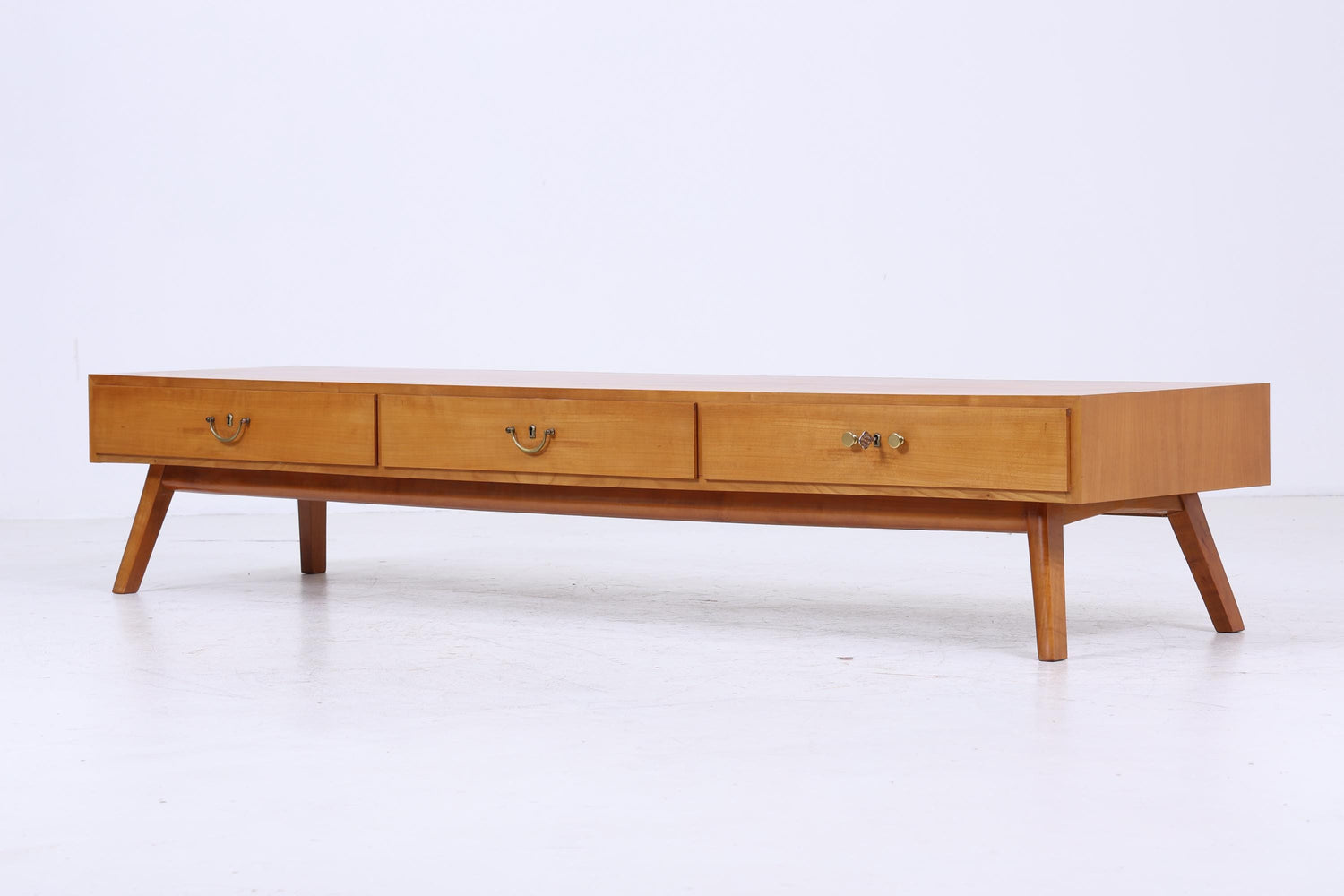 Vintage Lowboard 60er Jahre | Mid Century Sideboard mit Schubladen Retro Holz Aufbewahrung