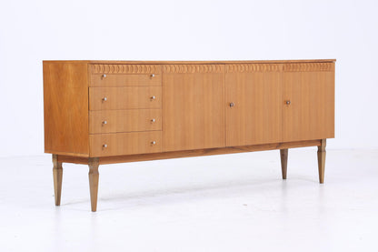 Vintage Sideboard 60er Jahre | Mid Century TV Board mit Schubladen &amp; Fächern Kommode Retro Holz Aufbewahrung