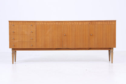 Vintage Sideboard 60er Jahre | Mid Century TV Board mit Schubladen &amp; Fächern Kommode Retro Holz Aufbewahrung
