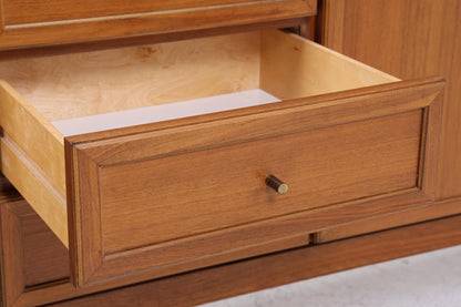 Vintage Teak Sideboard 60er Jahre | Mid Century TV Board mit Schubladen &amp; Fächern Lowboard Retro Holz Aufbewahrung