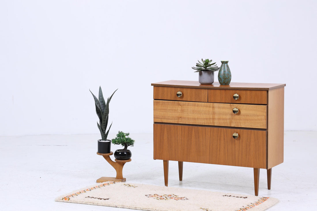 Vintage Kommode 60er Jahre | Mid Century Schubladen Schrank 60er Jahre Aufbewahrung Retro 70er Holz