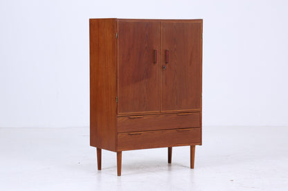 Kleiner Vintage Teak Wäscheschrank 60er Jahre | Mid Century Fächerschrank | Retro Schrank Holz Aufbewahrung