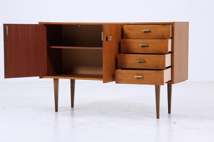 Vintage Nussbaum Schubladen Kommode 60er | Mid Century Sideboard Aufbewahrung | Vintage Flur Aufbewahrung Retro Holz