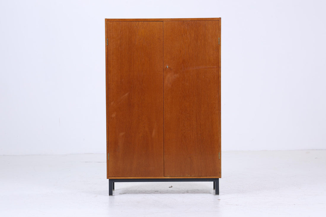 Vintage Teak Fächerschrank 60er Jahre | Mid Century Wäscheschrank Schrank Holz Retro Aufbewahrung