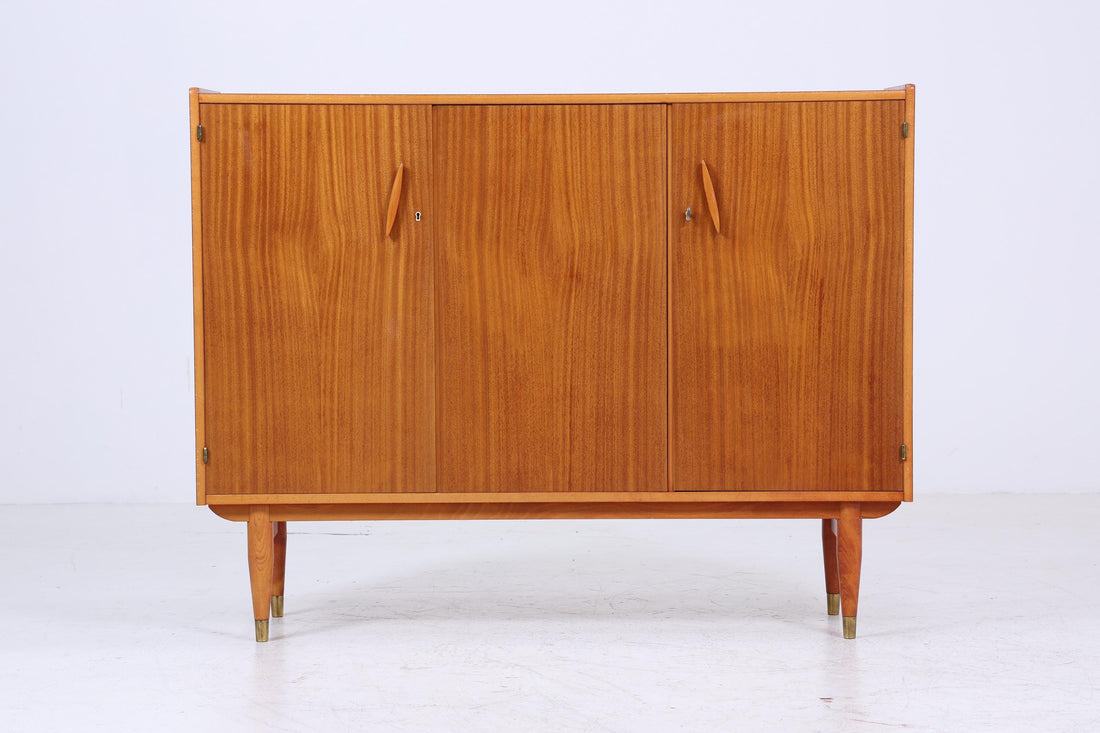 Wunderschönes Vintage Highboard 60er Jahre | Mid Century Sideboard Schubladen Schrank Holz Aufbewahrung