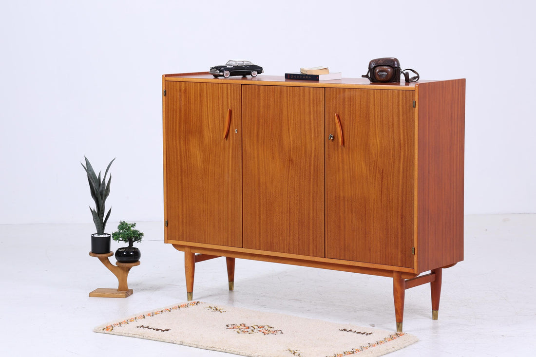 Wunderschönes Vintage Highboard 60er Jahre | Mid Century Sideboard Schubladen Schrank Holz Aufbewahrung